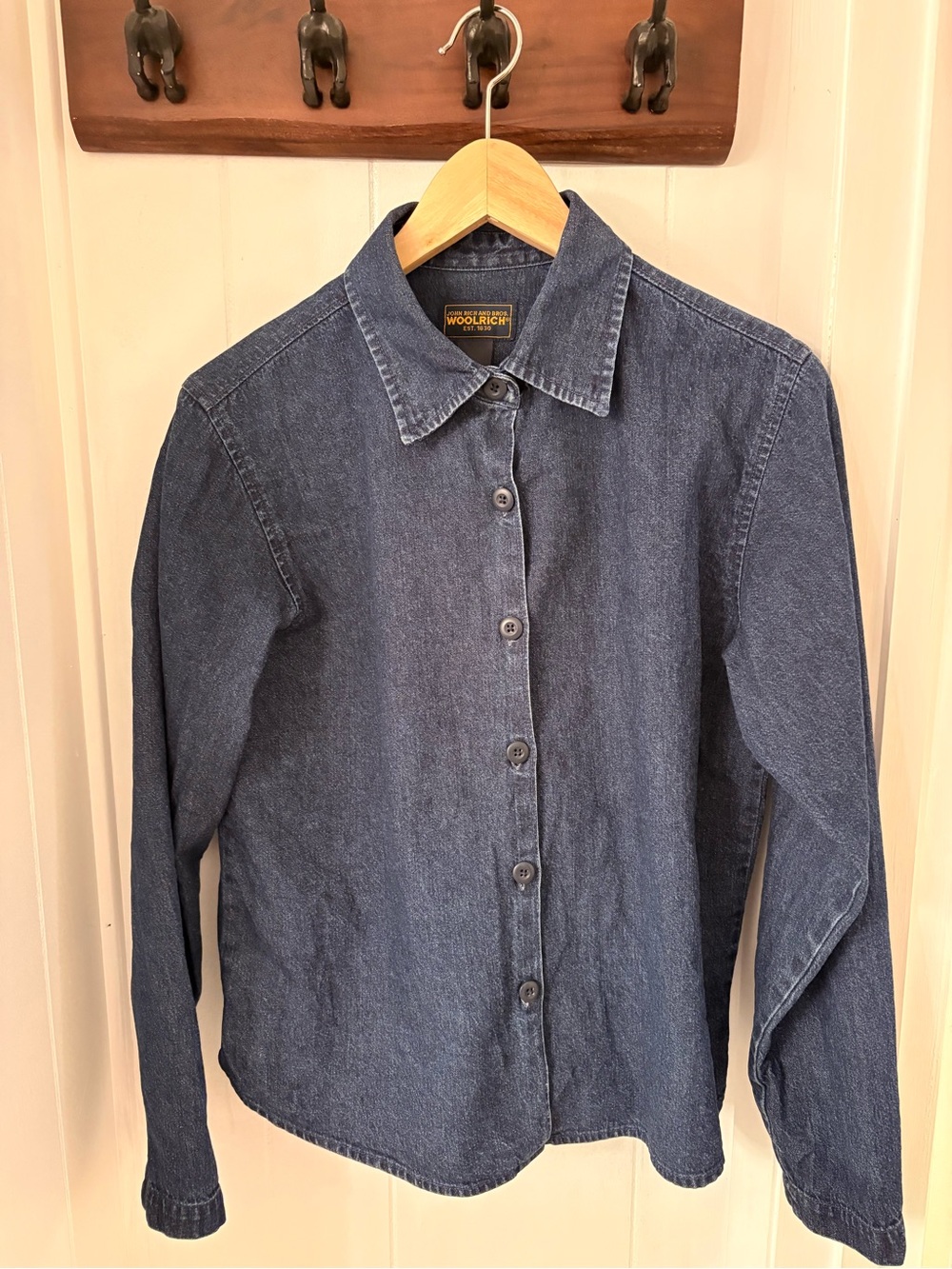 Woolrich women’s Indigo Washed Denim Shirt 100% cotton